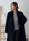 [Exclusive]더블버튼 캐시미어 블렌디드 핸드메이드 코트_NAVY_9
