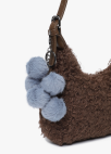 버클 스트랩 퍼 숄더백_BROWN_16