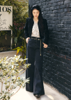 노카라 벨벳 크롭 자켓_BLACK_7