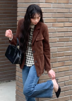 페이크 스웨이드 테일러드 자켓_BROWN_9