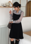 텍스처 블록 뷔스티에 원피스_BLACK_15