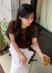 페이크 레더 미니 호보백_BROWN_22