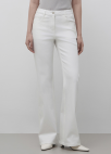 부츠컷 자수 데님 팬츠_WHITE_6