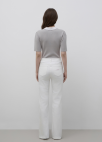 부츠컷 자수 데님 팬츠_WHITE_7