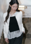 [Exclusive]프린지 텍스처 노카라 크롭 자켓_IVORY_7