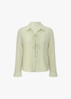 [Exclusive]레이스업 포인트 셔츠 블라우스_LIGHT GREEN_8
