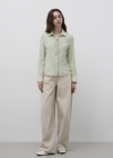 [Exclusive]레이스업 포인트 셔츠 블라우스_LIGHT GREEN_6