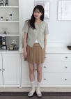 [Exclusive]프린지 트위드 숏 자켓_LIGHT BEIGE_20