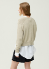 [시즌오프]텍스처 크루넥 니트 풀오버_LIGHT KHAKI_8