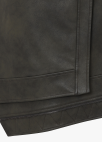 [시즌오프]비대칭 레이어드 레더 스커트_DARK KHAKI_11