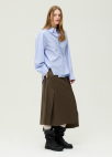 [시즌오프]제천 스트링 언밸런스 롱 스커트_KHAKI GREY_12