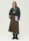 [시즌오프]제천 스트링 언밸런스 롱 스커트_KHAKI GREY_16