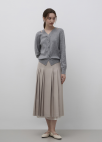 [Exclusive]플리츠 롱 스커트_LIGHT BEIGE_4