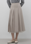 [Exclusive]플리츠 롱 스커트_LIGHT BEIGE_6