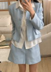 [Exclusive]하이웨이스트 하프 팬츠_SKY BLUE_12