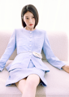 라운드넥 트위드 자켓_SKY BLUE_5