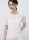 시어 퍼프 슬리브 블라우스_WHITE_4