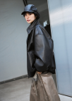[시즌오프]하이넥 레더 점퍼_BLACK_5