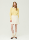 [시즌오프]버튼 랩 포인트 미니 스커트_CREAM_5
