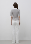 배색 카라 하프슬리브 니트_GREY_8