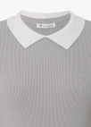 배색 카라 하프슬리브 니트_GREY_12