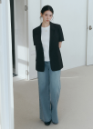 [Exclusive]미니 로고 포인트 베이직 티셔츠_WHITE_13