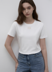 [Exclusive]미니 로고 포인트 베이직 티셔츠_WHITE_27