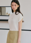 플리츠 모크넥 티셔츠_CREAM_6