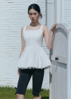 [Exclusive]스퀘어넥 버튼 페플럼 블라우스_IVORY_6