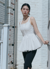 [Exclusive]스퀘어넥 버튼 페플럼 블라우스_IVORY_7