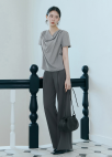 [Exclusive]투턱 와이드 슬랙스_DARK GREY_7