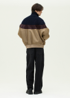 [시즌오프]니트 블록 배색 집업 점퍼_DARK BEIGE_15