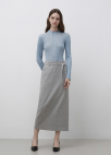 벨티드 져지 롱스커트_GREY_4