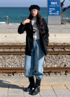 [Exclusive]포켓포인트 와이드 데님 팬츠_BLUE_36