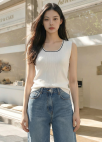 배색 라인 니트탑_WHITE_12