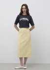 텍스처 블록 H라인 스커트_YELLOW_4