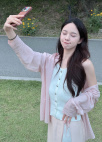 [Exclusive] 스트라이프 텍스쳐 루즈핏 셔츠 블라우스_PINK_18
