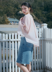 [Exclusive] 스트라이프 텍스쳐 루즈핏 셔츠 블라우스_PINK_4