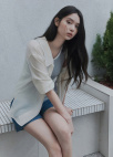 [Exclusive] 스트라이프 텍스쳐 루즈핏 셔츠 블라우스_LIGHT BEIGE_10