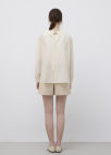[Exclusive] 스트라이프 텍스쳐 루즈핏 셔츠 블라우스_LIGHT BEIGE_18