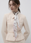 스탠카라 트위드 싱글 자켓_LIGHT BEIGE_5