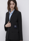 와펜 포인트 테일러드 싱글 자켓_BLACK_4