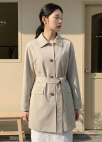 벨티드 하프 트렌치 코트_BEIGE_8