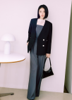벨티드 원턱 와이드 팬츠_DARK GREY_7