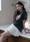 [Exclusive]하트 그래픽 프린트 티셔츠_DARK GREY_6