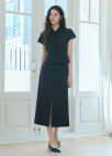 [Exclusive]H라인 슬릿 롱 스커트_BLACK_4