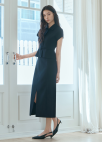 [Exclusive]H라인 슬릿 롱 스커트_BLACK_5