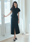 [Exclusive]H라인 슬릿 롱 스커트_BLACK_6