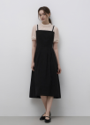 롤 카라 레이어드 원피스_BLACK_6