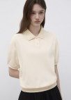[Exclusive]볼륨 슬리브 카라 티셔츠_CREAM_4